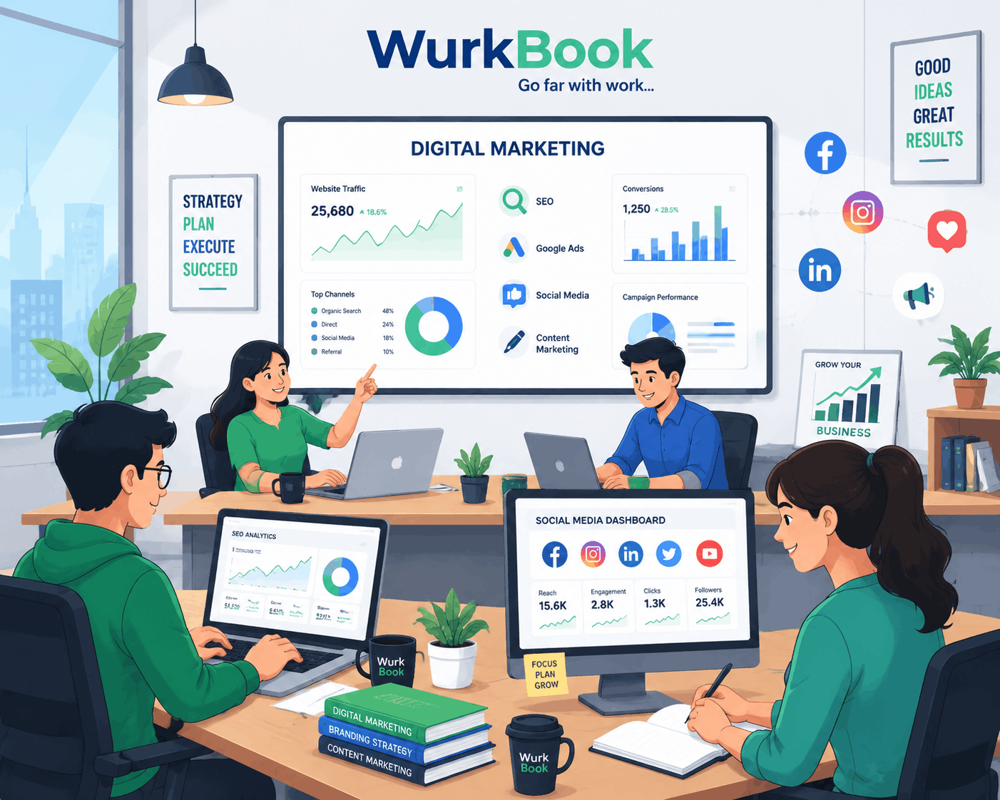 Digital marketing analytics dashboard